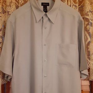 Mens Claiborne Dress Shirt Short Sleeves Size XL